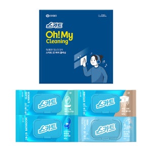 스카트 오!마이 클리닝(유리/생분해/변기/주방 세정티슈4종)