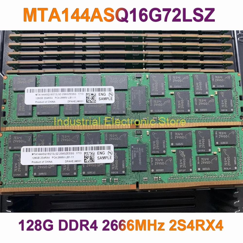 MT 서버 메모리용 2666 ECC REG 128GB 128G DDR4 2666MHz 2S4RX 4-2666V MTA144ASQ16G72LSZ