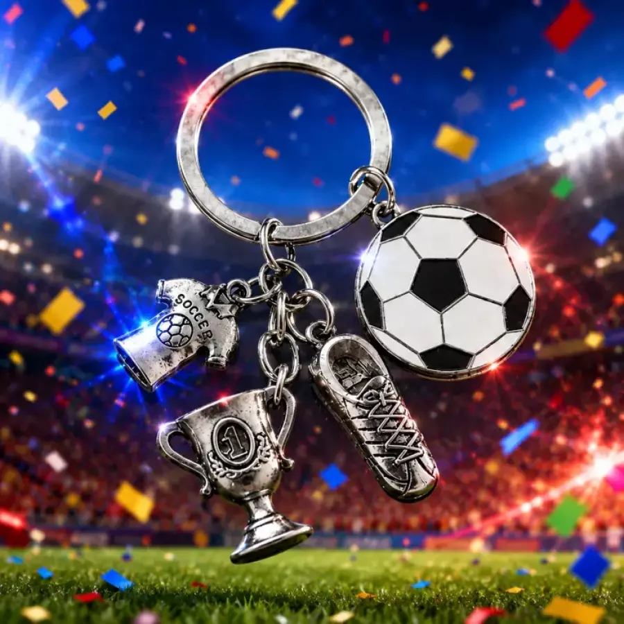 サッカーキーホルダーワールドカップアジアゲームサッカーピッパーキーリング