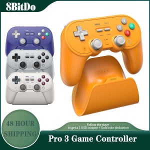    8BitDo Pro 3 블루투스 컨트롤러, NS 닌텐도 스위치 2, PC 윈도우, 안드로이드, iOS용 TMR 조이스틱이 포함된 무선 타입 C 게임패드