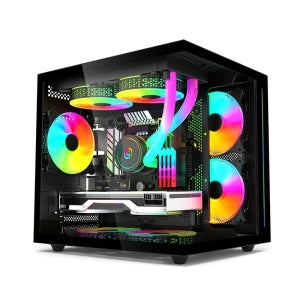 팩토리 게이밍 데스크탑 컴퓨터 LCD 콤보 세트 i9급 데카코어 32GB 램 1TB SSD RX580 4GB 비디오 카드 디자이너 게이머용 컴퓨터