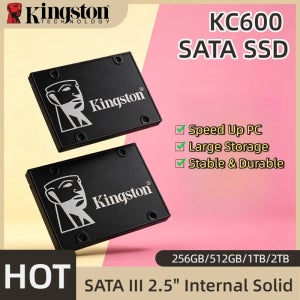 킹스톤 KC600 SSD 1TB 256GB 512GB 2TB 내장 SATA3 2.5인치 솔리드 스테이트 드라이브 PC 하드 디스크 HD SSD 1024GB 노트북 데스크탑용