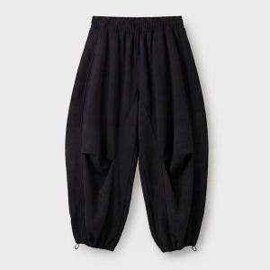 스트라디바리우스 벌룬 조거 와이드 팬츠 7307/455/001 BLACK_P0187307455BLACK
