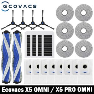 Ecovacs X5 OMNI / X5 PRO OMNI 로봇 진공 교체 부품 먼지 봉투 메인 사이드 브러시 필터 걸레 액세서리