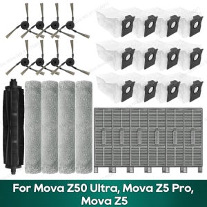 Mova Z50 Ultra, Mova Z5 Pro, Mova Z5 액세서리 Tricut Brush Hepa Filter 사이드 브러시 더스트 백 예비 부품과 호환됩니다.