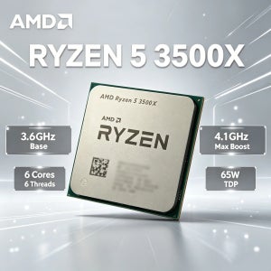 AMD 6코어 6스레드 데스크탑 CPU Ryzen 5 3500X R5 3500X 3.6GHz 7NM 65W L3=32M 100-000000158 소켓 AM4 패키지 없음