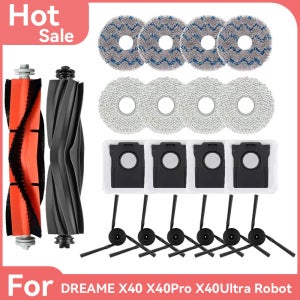 Dreame L40 Ultra, Dreame X40 Ultra MOVA P10 Pro Ultra P50 Pro 울트라 로봇 부품 메인 롤러 사이드 브러시 걸레 천 먼지 봉투