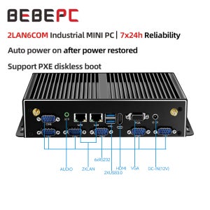 인텔 코어 i7-5500U 미니 PC, 2개 기가비트 LAN, 6개 RS232, 4개 USB3.0, 2개 USB2.0, WiFi 및 4G LTE 지원, 산업용 Win10 지원 컴퓨