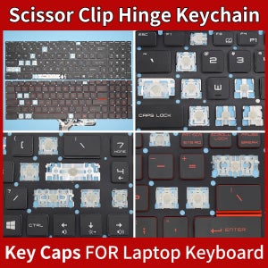 MSI GE63 GE73 GP73 GE73VR GS73 MS-17C1 17C5 17B7 GE62VR GP62 GT72 GS60 키보드 키용 교체 키캡 클립 및 힌지