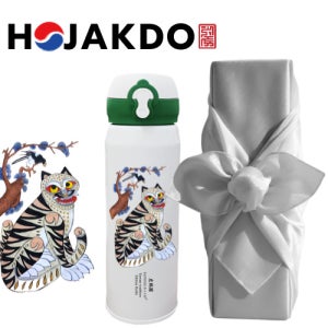 특가기프트한국전통 민화 호작도 까치와 호랑이 원터치 텀블러 500ml 선물포장행사쇼핑몰