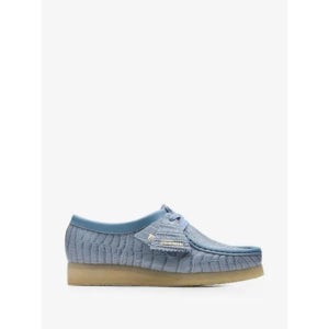클락스 레이스업 더비 26180681 Powder Blue Croc BLUE 여성
