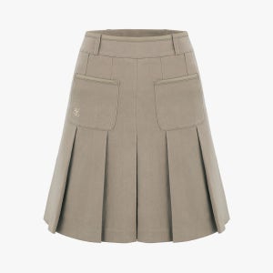 [페어라이어]투포켓 플리츠 기모 스커트 (베이지) 베이지 FW3SK04FBG