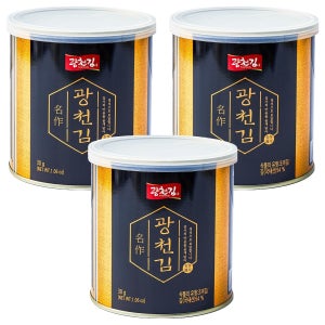 광천김 명작 캔김 30g x 3개  바삭한 밥반찬용