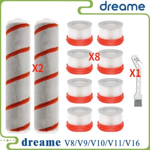 Xiaomi Dreame V11 V10 V9 V9B V9D V9P V16 V8 소프트 브러시 롤러 Hepa 필터 교체 액세서리 키트에 적합