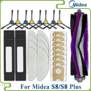 Midea S8+ Plus, 클리엔 CLIEN T24, ThinkAir RV50 Pro 교체 부품 액세서리 메인 사이드 브러시 필터 걸레 먼지 봉투에 적합