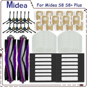 Midea S8+ Plus, 클리엔 CLIEN T24, ThinkAir RV50 Pro 교체 부품 액세서리 메인 사이드 브러시 필터 걸레 먼지 봉투에 적합