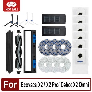 진공 헤파 필터 청소기 로봇 걸레 천, 메인 사이드 브러시 커버 액세서리, Ecovacs Deebot X2 Omni X2 X2 Pro Plus/DEX86