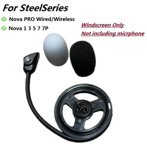 SteelSeries Arctis Nova Pro/Nova 7 Nova 1 3 5 유선 및 무선 헤드폰 마이크 메모리 폼용 교체용 윈드스크린