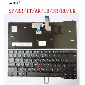 노트북 키보드 쿼티 스페인어, US/SP/BR/IT/AR/TR/FR/RU/UK, 레노버 E470 E470C E475 FRU 01AX040, 신제품