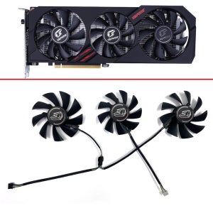 다채로운 Geforce RTX 2060 게임용 85MM 75MM 4PIN RTX2060 1660S GPU 팬 ES Igame Geforce GTX1660 Ti 1660 Ultra 