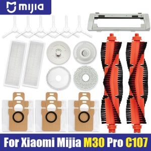 Xiaomi Mijia M30 Pro C107 로봇 진공 청소기 걸레 천 진공 가방 액세서리 사이드 브러시 필터 교체 가능한 예비 부품