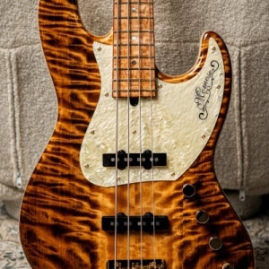 Momose MJ-EWC-AC FT/ASH SP’26/EM-Brown Vertical Gradation w/Flame Tochi Top, Matching Headstock & Ex