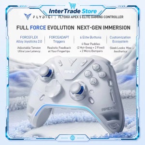 Flydigi apex 5 무선 게임 컨트롤러 게임패드 PC 스위치 폰태블릿 컴퓨터용 충전 도크, 멋진 RGB 스크린 탑재