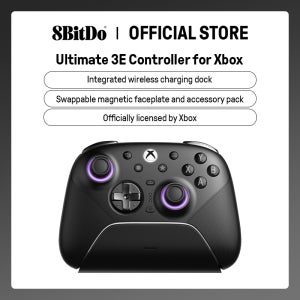 8BitDo Ultimate 3E 무선 컨트롤러 (Xbox, PC, Android, Apple 호환), 교체 가능한 부품, TMR 조이스틱, 2단계 홀 트리거