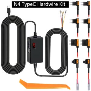 Vantrue 11.5ft Type C USB 12V 24V ~ 5V 대시 캠 하드와이어 키트 회로 N4, N4 Pro, N5,N2 Pro,E1용 저전압 보호