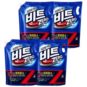 비트 ZERO 일반용 액체 세탁세제 리필 2Lx4개