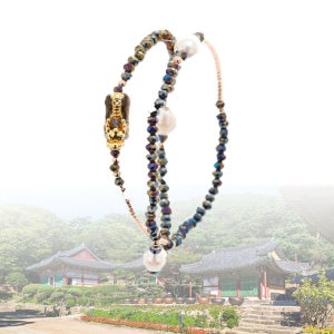 팔찌 크리스탈 비휴 해치 합장주 블랙네이비 호연불교기원 재물복사업운성공 불교용품 목