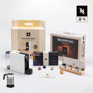 [롯데백화점] 네스프레소 오리지널 스타터팩 에센자미니C30 에스프레소 캡슐커피머신 &에어로치노4 LE1217015605