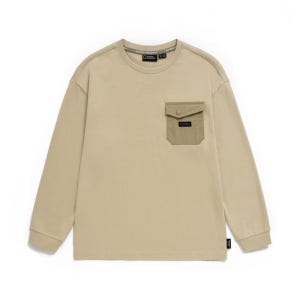 내셔널지오그래픽 키즈 키즈 K233UTS230 어드벤처 우븐포켓 싱글 티셔츠 LBEIGE