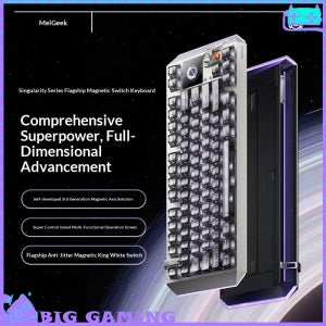 MelGeek Centauri Singularity 60 80 마그네틱 스위치 게이밍 키보드 RGB 올 알루미늄 RT0.01mm OLED 스크린 가스켓 발로란트 FPS