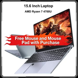 15.6인치 노트북 AMD R7 4700U 백라이트 키보드 윈도우11 12GB DDR4 1TB 지문 인식 오피스 비즈니스용 노트북 컴퓨터