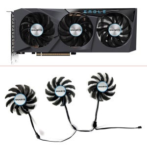 Gigabyte Radeon RX 6600 6700 XT RTX 3070 Ti EAGLE 그래픽 비디오 카드 냉각용 75MM PLD08010S12H 쿨러 팬 교체