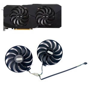 쿨링 95MM 4핀 T129215SU FDC10U12S9-C DC 12V RX5600XT 5700XT GPU 쿨러 (아수스 라데온 Rx 5600 5700 Xt 듀얼 에보 Oc 용)
