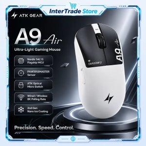 ATK A9 에어 얼티밋 커스텀 무선 게이밍 마우스 블루투스 경량 PAW3950 울트라 센서 듀얼 8K e스포츠 PC FPS 마우스