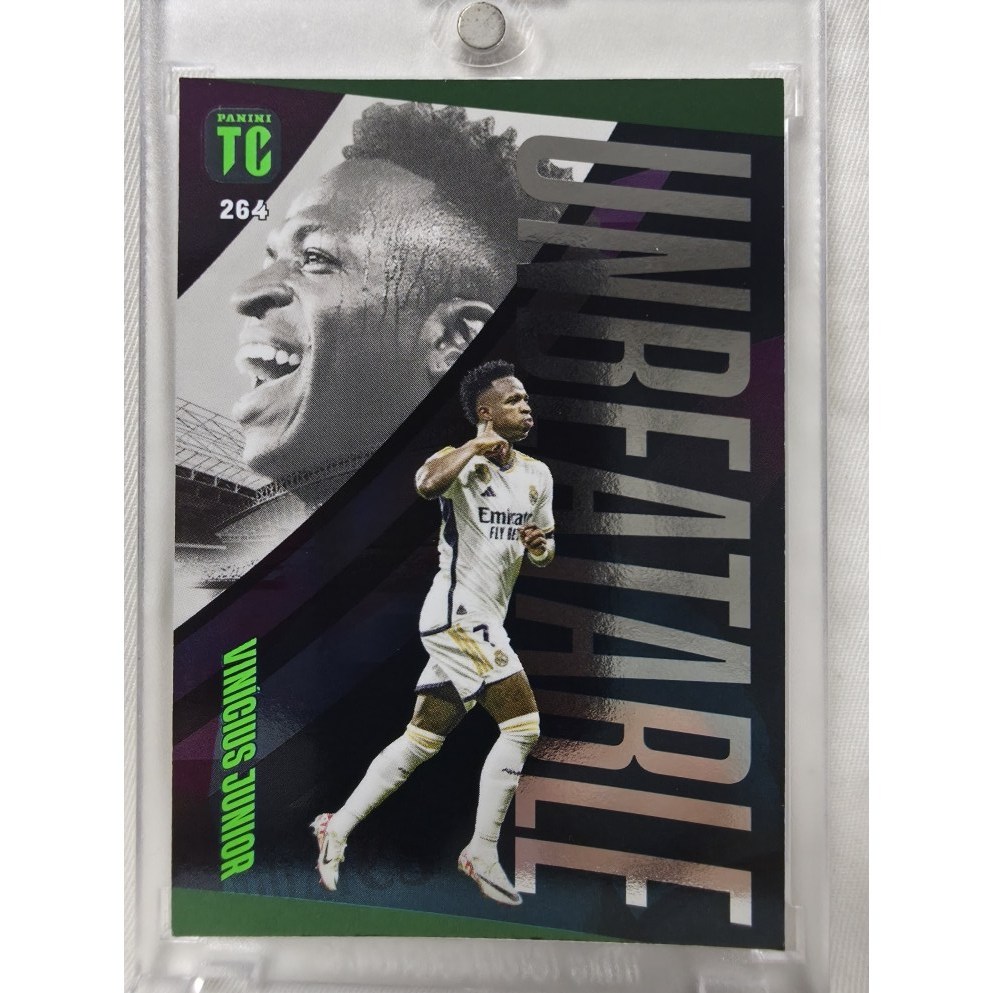 2024 PANINI TOP CLASS 파니니 탑 클래스 비니시우스 GREEN 그린 UNBEATABLE 유럽 축구 스포츠 포토 카드  1개  GREEN FOIL