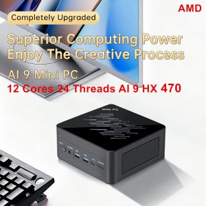 토폰 게이밍 AI 미니 PC 오쿨링크 AMD 라이젠 AI 9 HX 470 370 365 USB4 2x2.5G LAN 2xNVMe 윈도우 11 미니 NUC 컴퓨터 (오픈클로용)