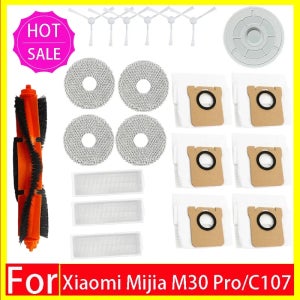 Xiaomi Mijia M30 Pro C107 교체 롤러 사이드 브러시 Hepa 필터 걸레 천 먼지 봉투 걸레 홀더 예비 부품 액세서리
