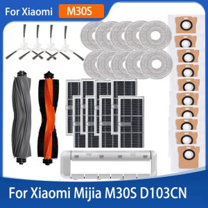 Xiaomi Mijia M30S D103CN 교체 액세서리 소모품 메인 사이드 브러시 Hepa 필터 걸레 천 먼지 봉투 부품