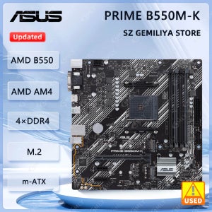 ASUS G10DK-C 메인보드 PRIME B550M-K 마더보드 AMD AM4 B550 마이크로 ATX 지원 Ryzen 3 5300GE 3600X 5600 PRO 3600 CPU