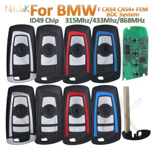 BMW X3 X5 F10 F30 F20 ID49 PCF7953 칩 315/434/868MHz 자동차 리모컨 키, CAS4 CAS4+ F FEM BDC 3 5 7 시리즈용 자동차 스