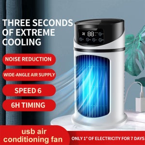3 in 1 휴대용 에어컨 USB 팬 미니 가습기 수냉식 팬 무소음 데스크탑 에어컨 가정용 에어쿨러