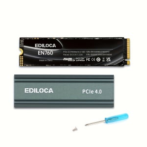 Ediloca EN760 M2 (히트싱크 포함) - PCIe .0 Nvme M.2 2280 3D TLC, PS5/PC용 내장형 솔리드 스테이트 드라이브, SLC 캐시, PS5