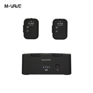 M-VAVE WP-12 무선 인이어 모니터 시스템, 2.4G 저지연 30m 전송, 라이브 스테이지 밴드용 송신기 1개 + 수신기 2개