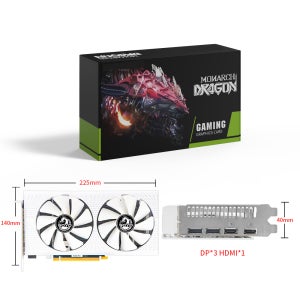 SOYO AMD Radeon RX580 8GB 그래픽 카드 GDDR5 메모리 2048SP 256Bit PCI-E3.0x16 GPU DP DVI 컴퓨터 게임 비디오 카드용