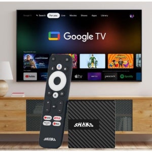 샥스 G1 구글TV 4K UHD OTT 셋톱박스 유튜브 넷플릭스 스마트TV 안드로이드12 저장공간 32GB 펌웨어 업그레이드  1개  샥스 G1 OTT 셋탑박스