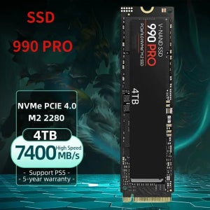 2025 SSD 990 PRO M2 NVMe 2TB~4TB 고성능 디스크 드라이브 (PC, PS5, 노트북용)